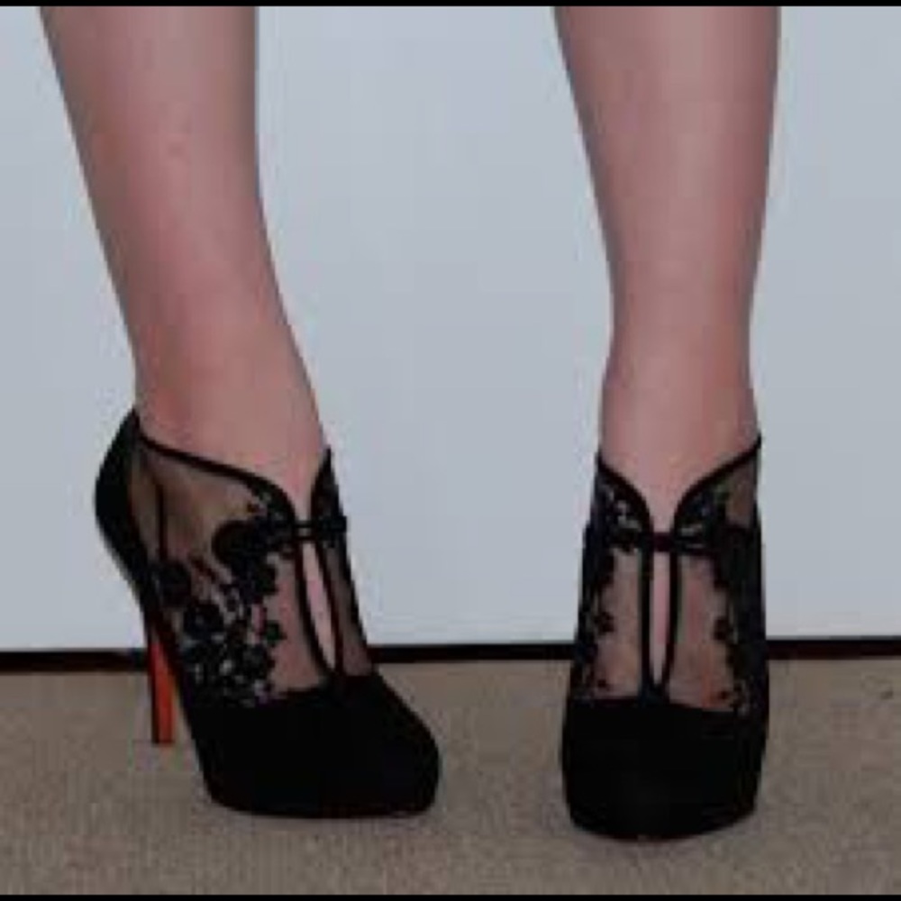 Authentic Christian Louboutin ankle booties